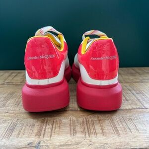 Alexander McQueen Oversized Sneaker (White/Red/Pink/Yellow)